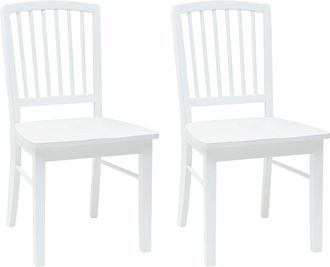 vidaXL Sillas De Comedor 2 Uds. Madera De Caucho S&oacute;lido Vidaxl