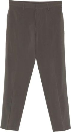 Emporio Armani Nylon viscose blend trousers - Heren - Vrijetijds broeken - Bruin - 2XL - Nylon - Broeken