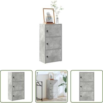 vidaXL vidaXL Libreria multistrato - Libreria Grigio Cemento 40x24x77 cm in Legno Multistrato