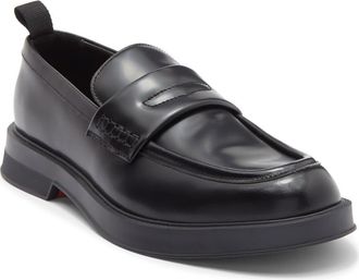 BOSS Lenner Penny Loafer in Black at Nordstrom Rack, Size 12Us / 11Uk