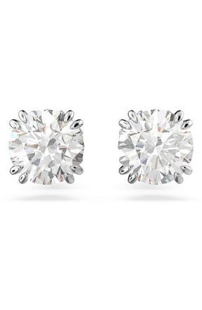 Swarovski Stilla Stud Earrings in Silver /Clear Crystal at Nordstrom