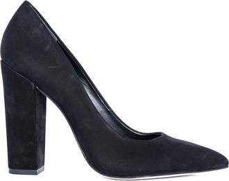 Steve Madden Zwarte Nubuck Pumps - Dames - Pumps - Zwart - 37 EU - Leer - Schoenen