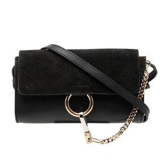 Chlo&eacute; Pre-owned Chloe Mini Calfskin and Suede Faye Chain Crossbody Ladies EMA24XZNEYRT67DE