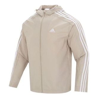 adidas 3-Stripes Windbreaker Jackets Beige IJ8693