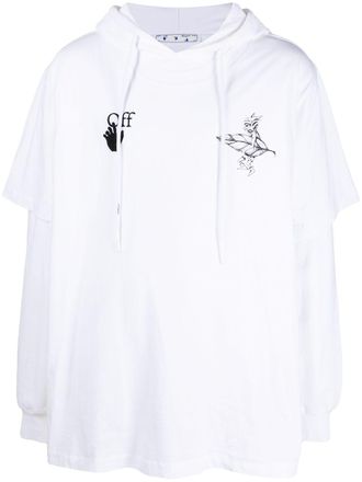 Off-white graphic-print hoodie - men - Cotton/Polyester - S