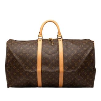 Louis Vuitton Pre-owned Weekend Bags, female, Brown, Size: ONE SIZE Pre-owned Keepall 55