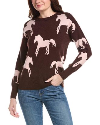 T Tahari Horse Pattern Sweater
