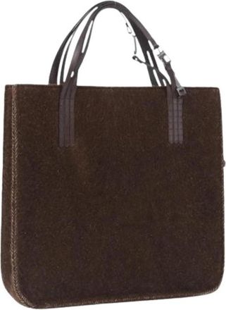 Chanel Pre-owned Vintage Canvas Tote Bag - Dames - Vintage Shopper - Bruin - ONE Size - Vintage