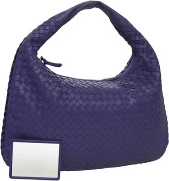 Bottega Veneta Pre-owned Vintage Schoudertas - Dames - Vintage Handtas - Paars - ONE Size - Leer - Vintage