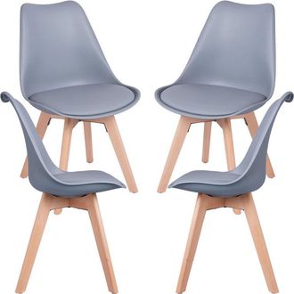Regalos Miguel Regalos Miguel - Packs Sillas Comedor - Pack 4 Sillas Synk Basic - Gris Claro