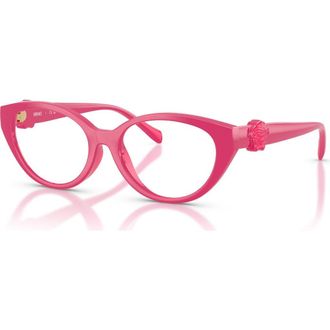 Versace 46mm Cat Eye optical glasses in Pink at Nordstrom