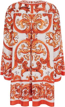 Dolce & Gabbana Womens Dress Orange Silk