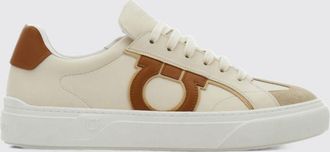 Ferragamo Gancini Monogram Pattern Leather Low Top Sneakers