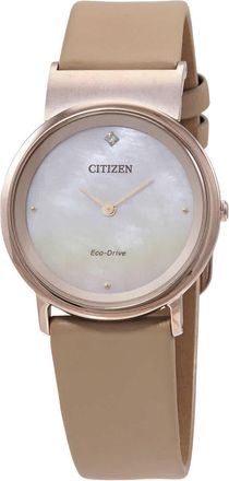 Citizen White Mother of Pearl Dial Ladies Watch EG7073-16Y