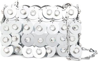 Paco Rabanne Borsa mini con paillettes - Argento