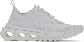 Ferragamo Nylon Sportsneakers - Heren - Schoenen - Wit - Maat: 45 EU Nylon