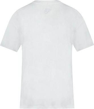 3.Paradis Womens Dove-Embroidered Cotton T-Shirt White