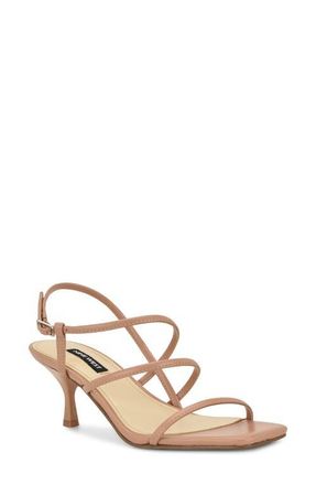 Nine West Hindy Slingback Kitten Heel Sandal in Light Natural at Nordstrom, Size 10.5
