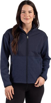 Cutter & Buck Hunts Point Recycled Fleece Womens Hybrid Full Zip Jacket