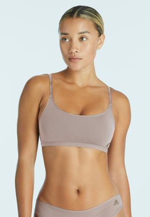adidas Bustier ADIDAS SPORTSWEAR Active Micro Body Fit, Damen, Gr. XL, N-Gr, braun (829, wonder oxid), Microtouch, Obermaterial: 78% Polyamid, 22% Elasthan, 