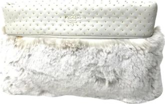Prada Pre-owned Fabric prada-bags - Dames - Vintage Clutch - Wit - ONE Size - Vintage