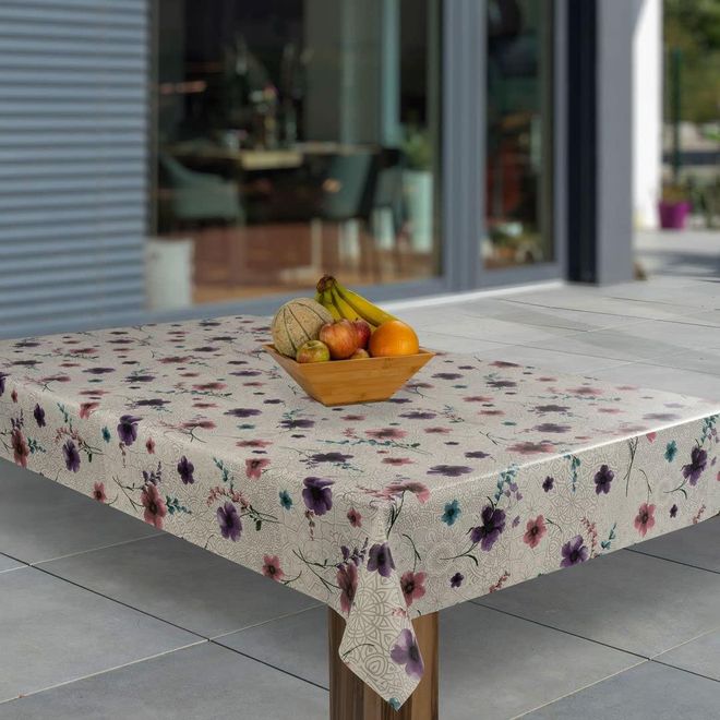 Laro Wachstuch-Tischdecke Abwaschbar Garten-Tischdecke Wachstischdecke PVC Plastik-Tischdecken Eckig Meterware Wasserabweisend Abwischbar |43|, Muster:Beig ab 33,99 €