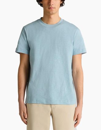 Remus Uomo Mens Remus Uomo slub cotton T-Shirt BLUE - Size: 38