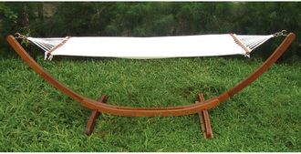 Bauer Amaca da Giardino con Supporto in Legno 3,2x1x1m