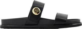 Tory Burch Romy Sport Slide - Dames - Sandalen - Zwart - 41 EU - Leer - Schoenen