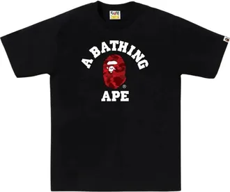 A Bathing Ape A Bathing Ape, Tops, Heren, Zwart, L, Katoen, T-shirt met ronde hals