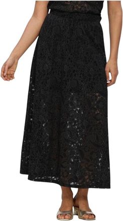 Object Dames Rokken Objbianca Mw Lo Long Skirt - Dames - Maxi Rokken - Zwart - S - Rokken