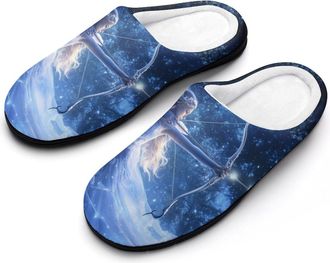 Generic Zodiac Sagittarius Woman Mens Slippers Comfortable And Non-slip Cotton Slipper Shoe for House