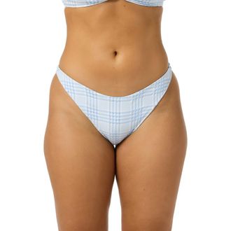 O'Neill Catamaran Plaid Flamenco Bikini Bottoms in Azurine at Nordstrom, Size X-Large