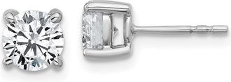 Diamond2Deal 14k Yellow Gold 1 3/8 ct Round Lab Grown Diamond Stud Earrings VS Clarity, G-H Color