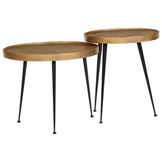 Berkfield Home Coffee Table&not;2 pcs Golden Engineered Wood in Gold