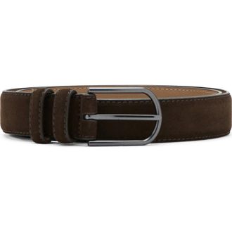 Mango Suede Belt in Brown at Nordstrom, Size Small