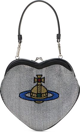 Vivienne Westwood Womens Heart Frame Bag Silver Calfskin Clutch