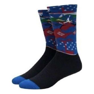 Nike Jordan Air Jordan Jumpman 9 Low Crew Royal Blue Black Socks 806411-010