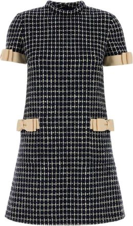 Valentino Garavani Geborduurde mini-jurk van tweed - Dames - Korte kleedjes - Veelkleurig - XS - Tweed - Kleedjes
