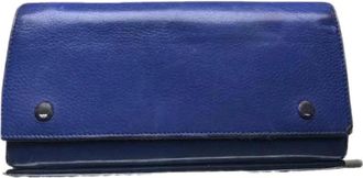 Celine Pre-owned Wallets, female, Blue, Size: ONE SIZE Pre-owned Leather Wallet