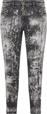 Diesel Skinny fit denim broek met verfspatten - Heren - Slim Fit Jeans - Grijs - W36 - Denim - Jeans