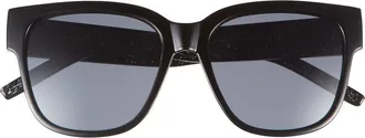 Kurt Geiger Square Sunglasses in Solid Black Silver Glitter at Nordstrom Rack