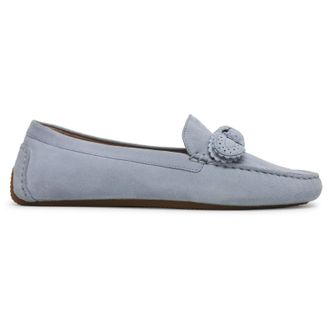 Cole Haan Bellport Bow Driver Suede Womens Boat Shoes - UK 5 - US 7.5 Women - EU 38 - Heather Blue - Size:UK 5