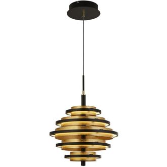 Searchlight Searchlight - Hive Sospensione led 5 luci Foglia Oro/Nera 2700K