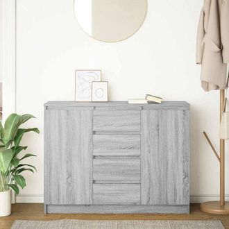 Berkfield Home Sideboard with Drawers Grey Sonoma 100.5x35x76 cm Engineered Wood