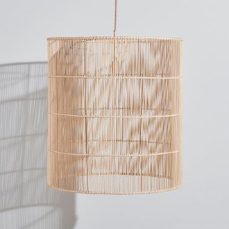 Maisons du monde L&aacute;mpara de techo cil&iacute;ndrica de bamb&uacute;