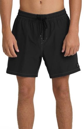 Billabong Lineup Solid LB Board Shorts in Black at Nordstrom, Size Xx-Large