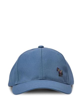 Paul Smith zebra-embroidered cotton cap - men - Cotton - One Size - Blue