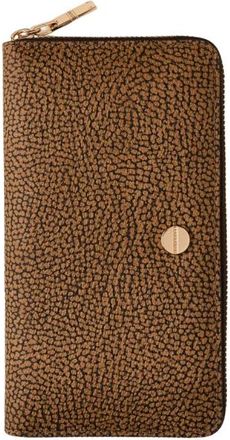 Borbonese Portafoglio Zip-Around Grande in Camoscio OP - - Accessories - Donna - Beige - ONE SIZE