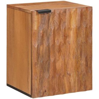 vidaXL Bathroom Hanging Cabinet Brown 38 x 33 x 48 cm Solid Mango Wood vidaXL
